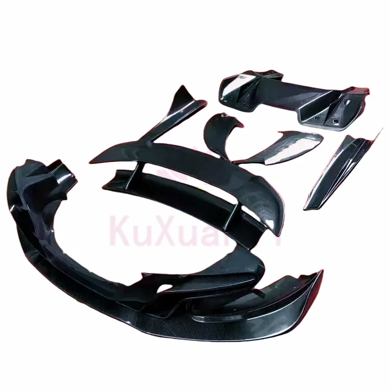 

Used for McLaren MP4-12c DM style high-quality carbon fiber front bumper rear spoiler side skirts rear diffuser body kit