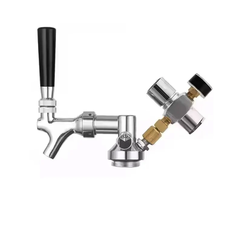 Beer Keg Dispenser (Draft Beer Faucet & 60Psi Co2 Charger & Keg Coupler) For Home Brewing Beer /Soda Water /Wine Dispensing