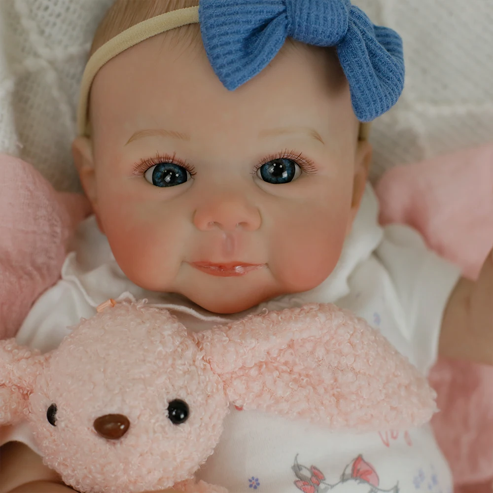 Bambola realistica da 19 pollici per bambina rinata, in morbido silicone, vinile, bambola di simulazione, per bambini, vestire, giocattolo, compleanno, regali di Natale