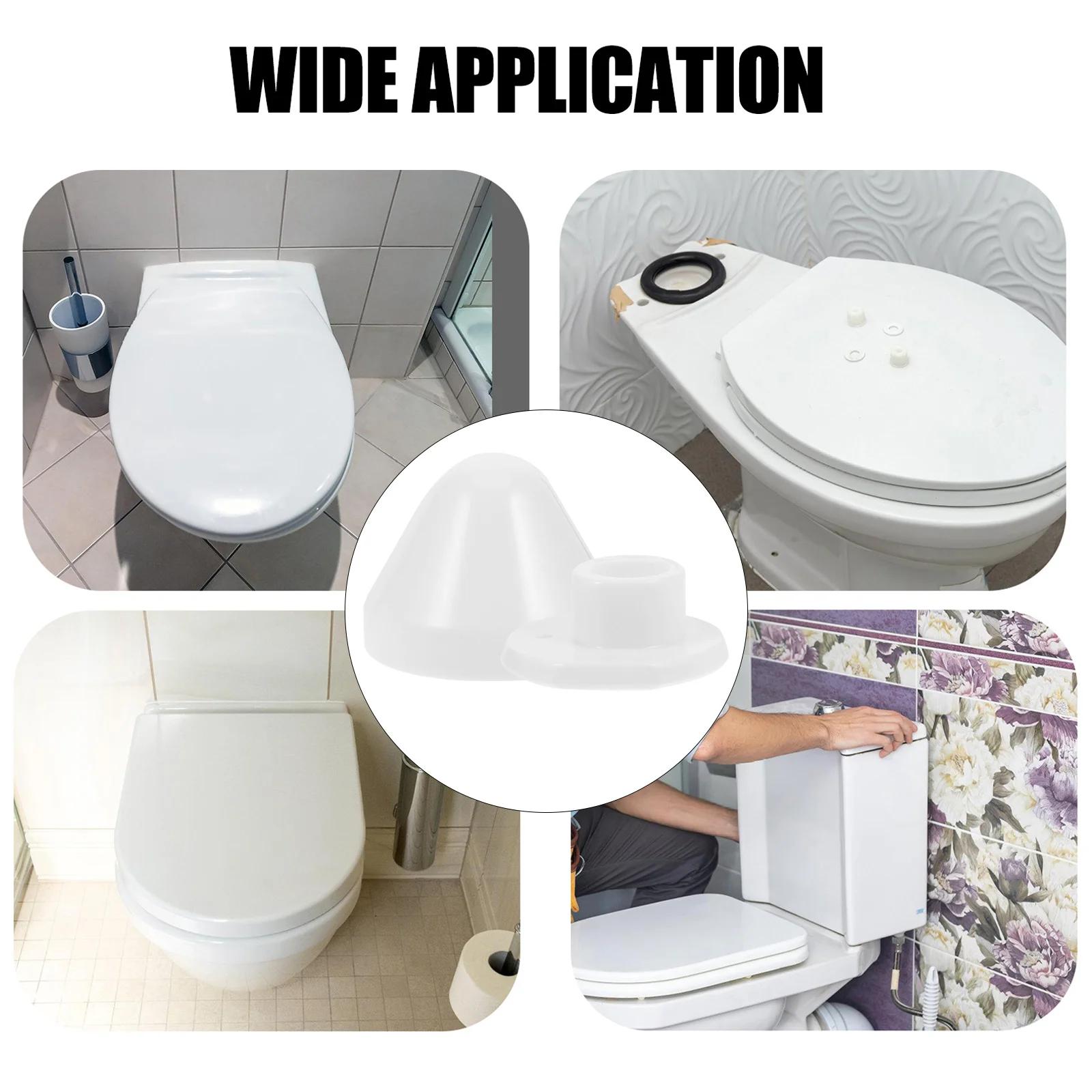 Copertura decorativa per WC Tappi a vite per bambini Supporto in ABS Accessori per l'installazione del coperchio della ciotola