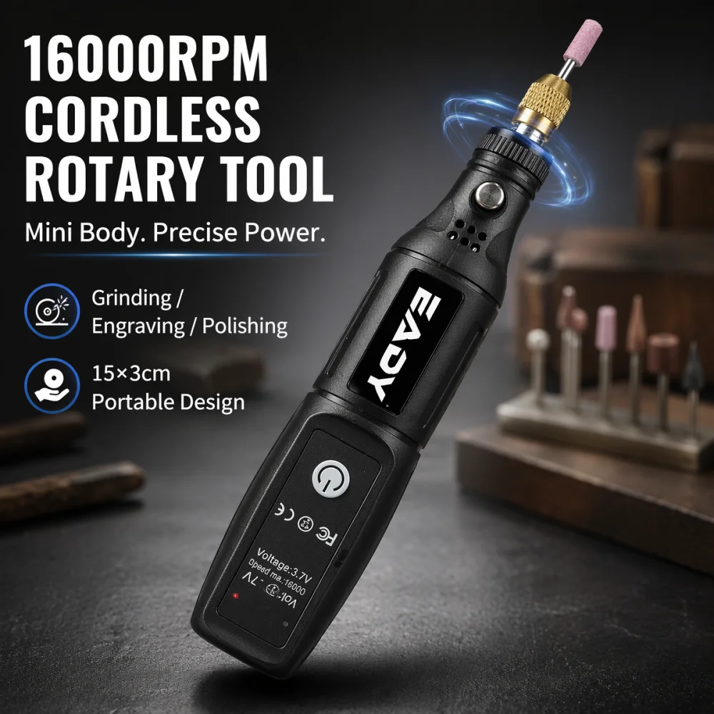 Cordless Mini Electric Drill Rotary Tool – USB Rechargeable Engraving Pen for Polishing, Grinding, Carving – Handheld Dremel view 3