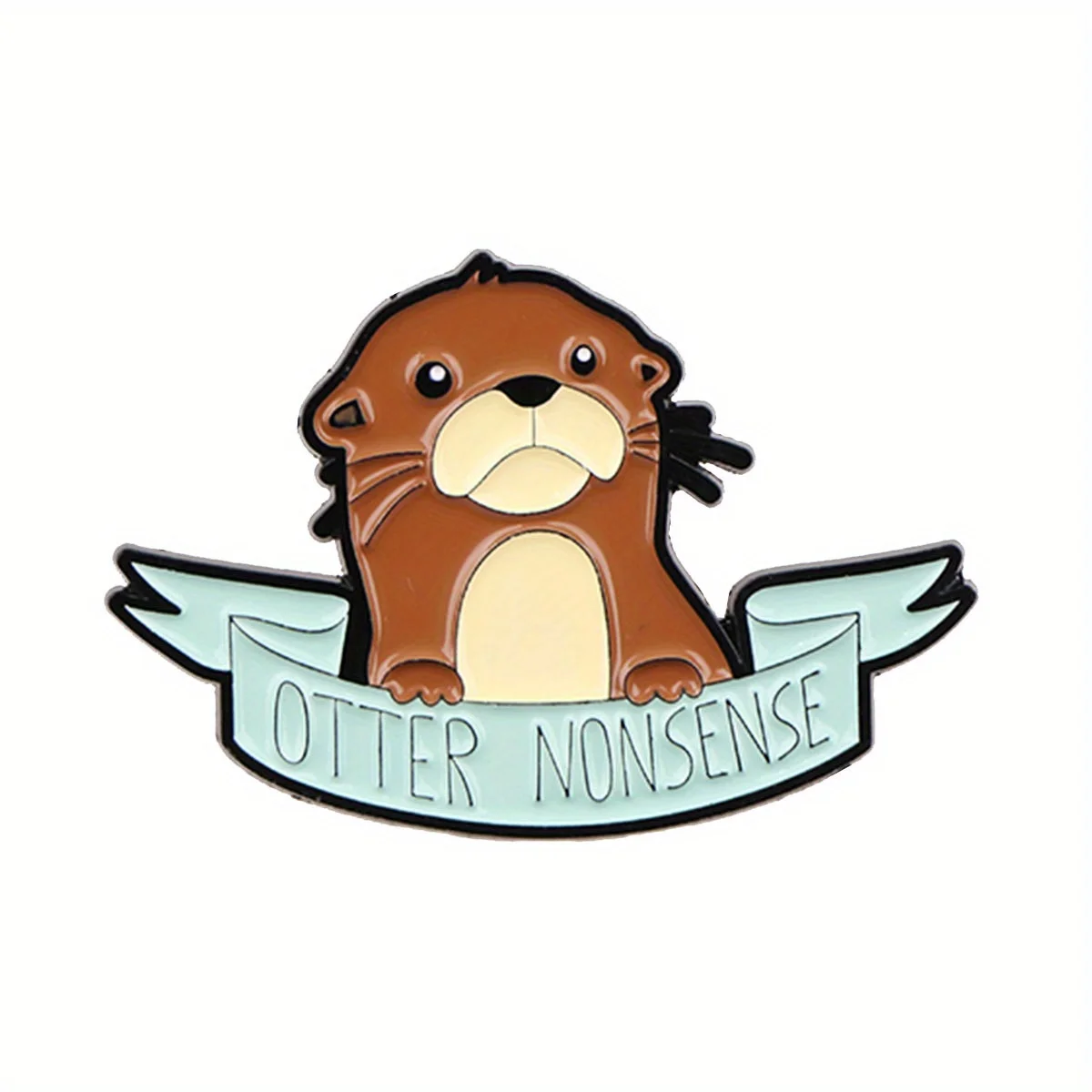 Cute Otter Enamel Lapel Pin – Kawaii Animal Metal Brooch, Lovely Charm Badge for Jackets, Bags, Hats, Fashion Accessories