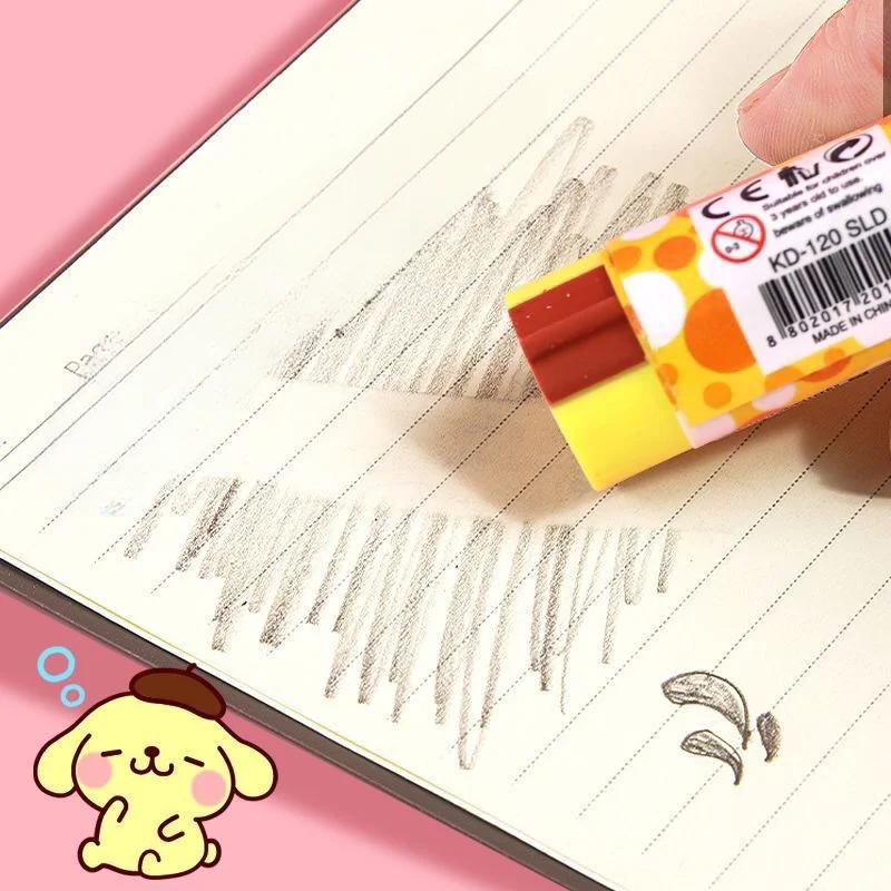 Sanrio eraser Hello kitty kuromi cartoon model cute sandwich can be sliced diy eraser learning stationery student supplies gift