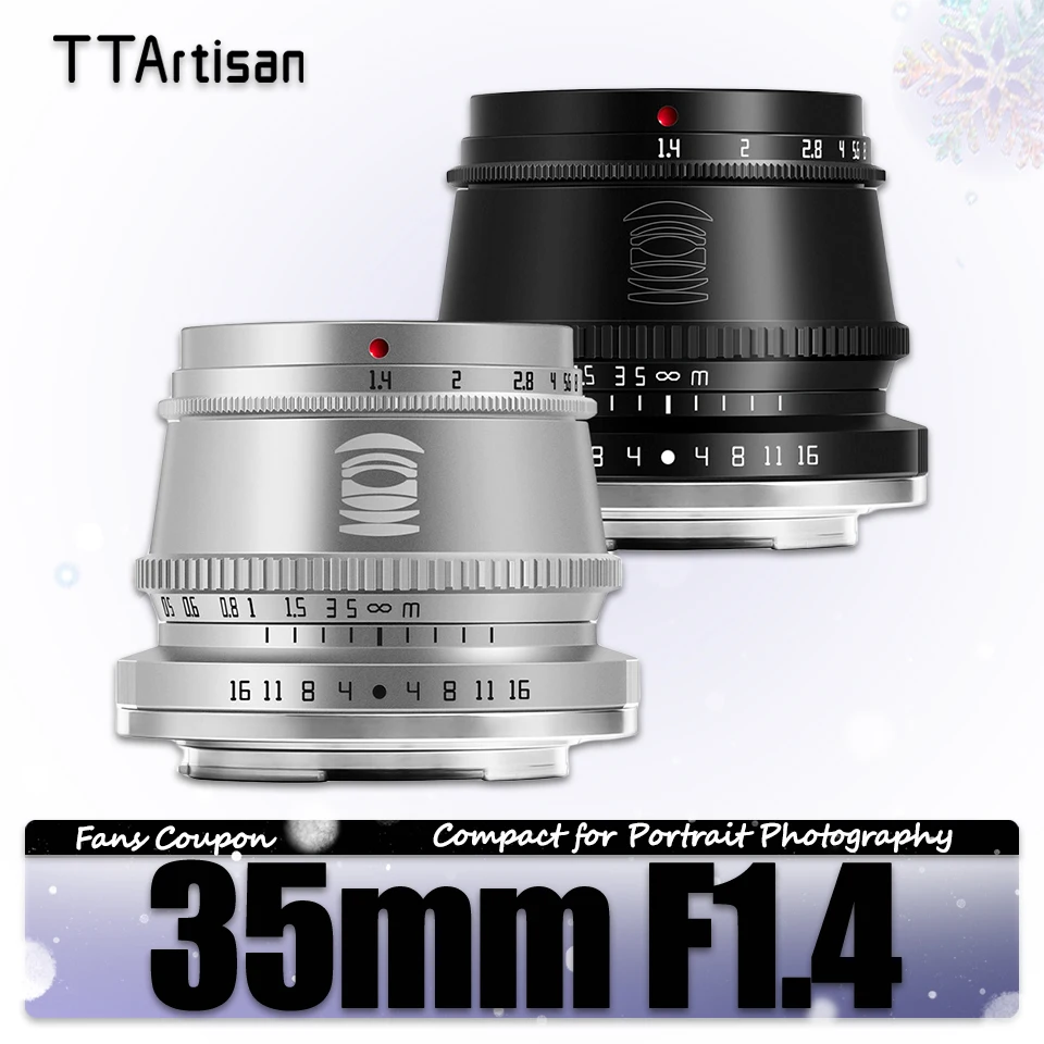 

TTArtisan MF 35 мм F1.4 фоторамка Большая диафрагма портативная камера объектив для студийной фотографии с Sony E Nikon Z Fujifilm крепление