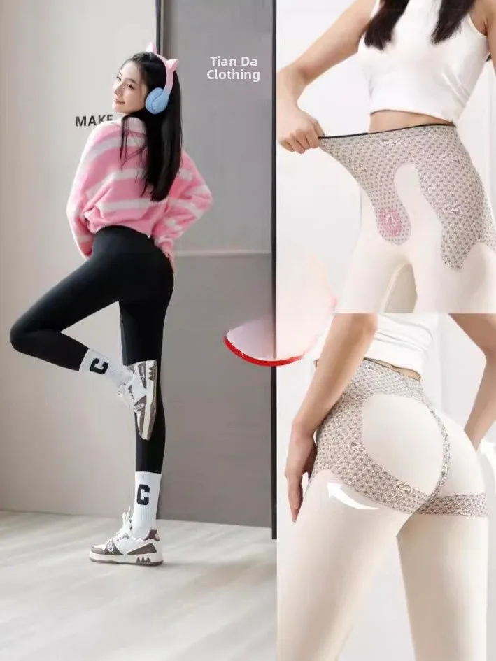 

Утепленные флисовые леггинсы с высокой талией для йоги, женские спортивные брюки для осени и зимы, черные тайтсы, базовый слой