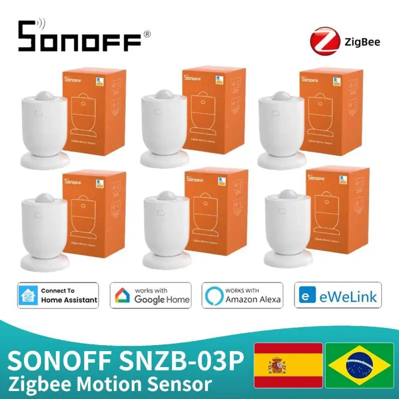 SONOFF SNZB-03P Zigbee Pir Motion Sensor 5-Sec Faster Detection Smart Home Security Presence Sensor Work With Alexa Google mqtt