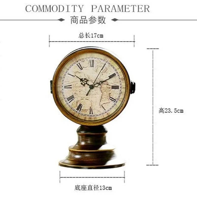 European Retro Wrought Iron Double-Sided Clock for Eisenberg Living Room Study Metal Creative Wall Clock Manufacturer