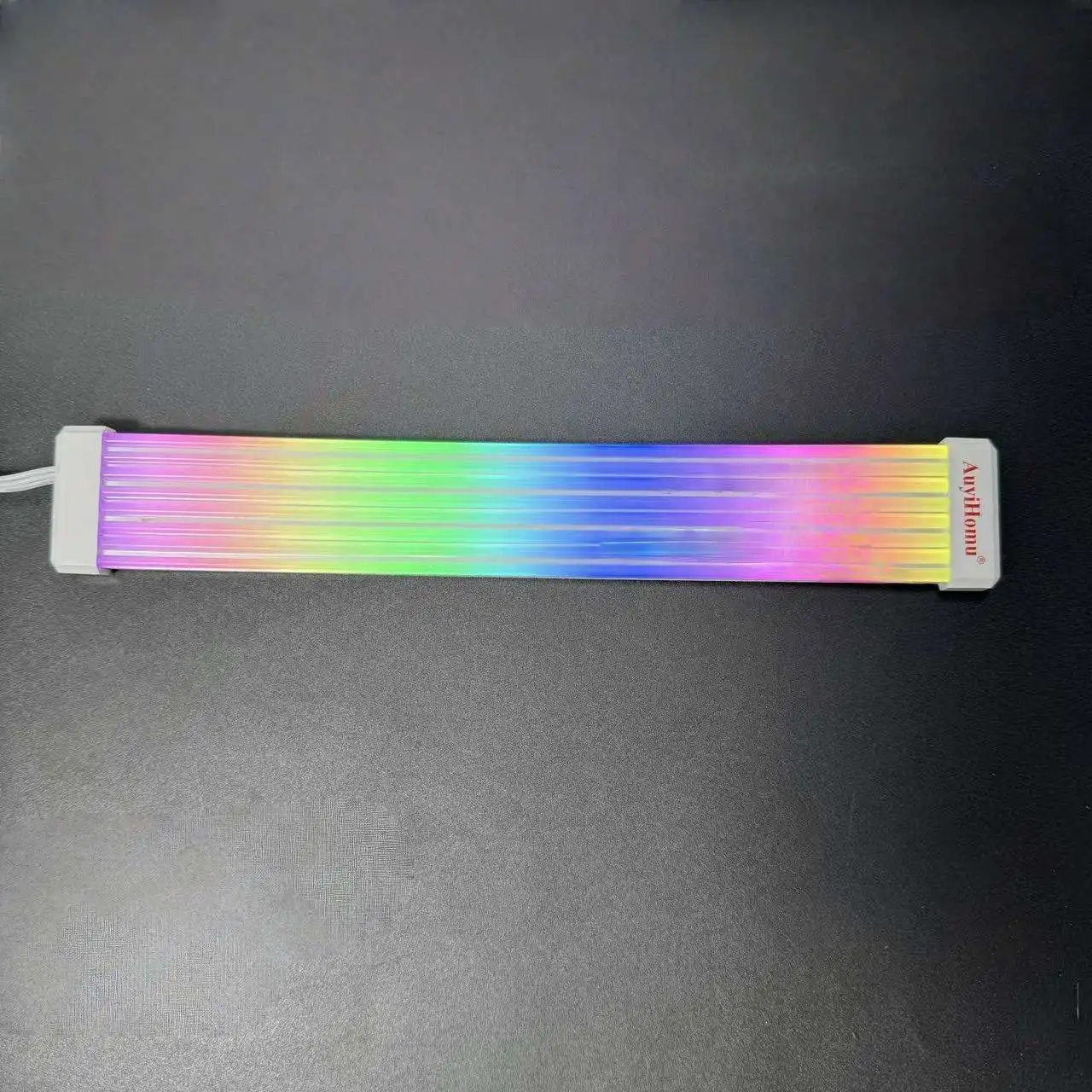 ARGB Neon Light Panel for PC Case, 5V 3Pin ARGB Sync LED Strip with Mounting Clips, DIY Computer Case Lighting Bar