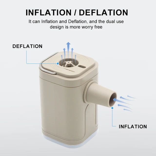 3 in 1 Mini Electric Inflatable Pump with Lights Wireless Air Compressor Inflate Deflate Air Pumps for Hiking Camping Equipment 2