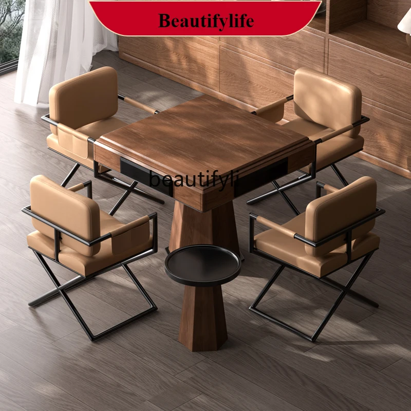 

G1218 Mahjong machine automatic dining table dual-purpose integrated household Chinese solid wood electric mahjong table