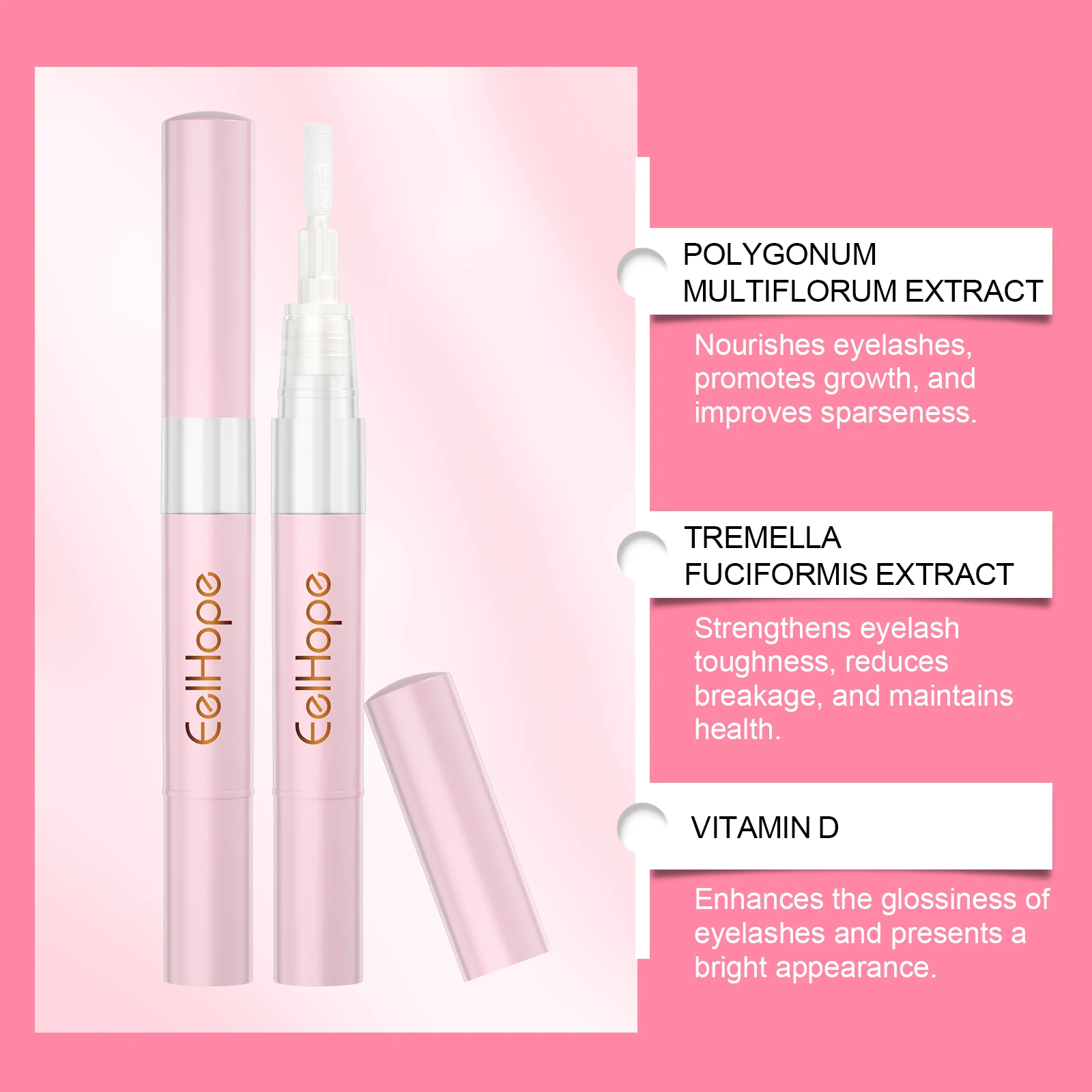 Eelhope Eyelash Care Serum: Gentle Ingredients, Natural Moisturizing, Nourishing, Luminous, Portable Eyelash Nourishing Essence