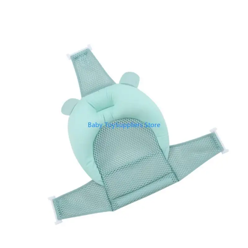 

R1WF Soft Breathable Newborns Bath Support Cushion Mat Shower Pad with Buckle Design