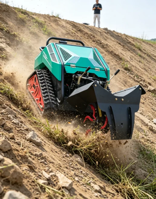 High Efficiency Flexible Mini Crawler Chassis for Vegetable Field Trenching and Soil Covering Crawler Trencher Backfiller