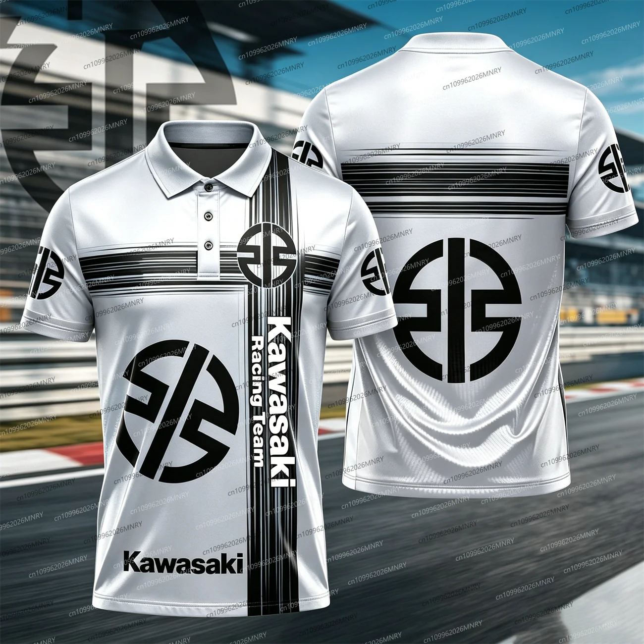 

Motorcycle Kawasaki polo shirt Summer Oversized male shirts 3D Print Women Short-sleeved Breathable T-shirt men Motorcycle Tee