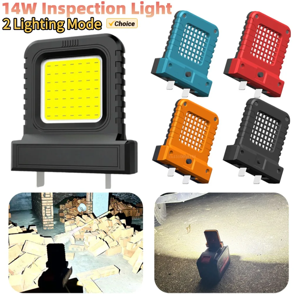 Piezas de herramientas eléctricas LED de 14W para Makita, Bosch, DeWALT, Parkside, Hitachi, batería de litio, luces de lámpara de trabajo
