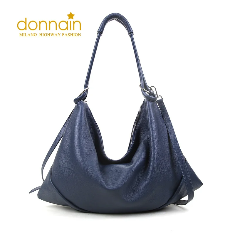 

DONNAIN Soft Cowhide Leather Shoulder Bags For Women Large Capacity Dumpling Bag Zipper Fashion FemaleTote Bag Work Handbag