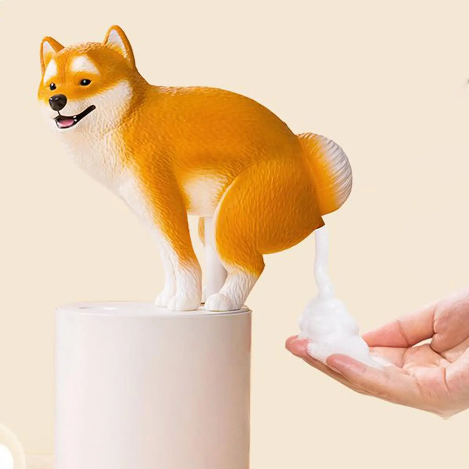 Cute Shiba Inu Automatic Foaming Soap Dispenser Cute Cartoon Touchless Hand Sanitizer Bottle Kid Perfect Christmas Gift