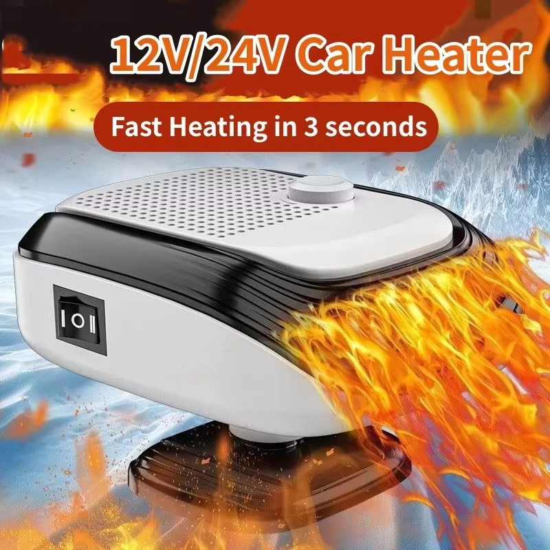 Riscaldamento rapido 12V/24V Riscaldatore e sbrinatore per auto Doppia velocità Riscaldamento rapido Disappannatore anteriore per il riscaldamento e lo disappannamento dell'auto invernale