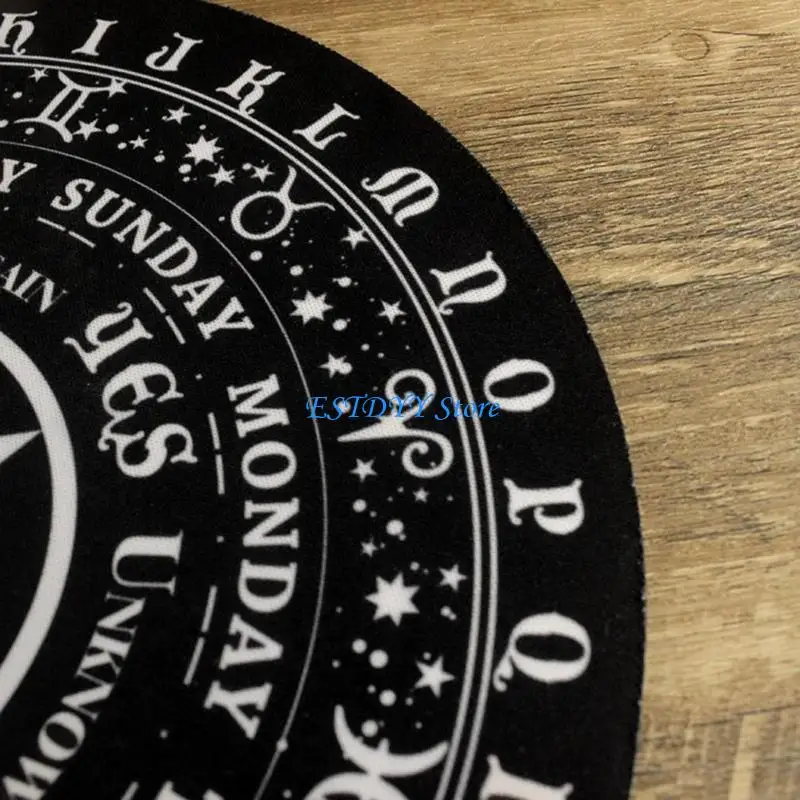 

G6DE Pendulum Board Dowsing Divination Metaphysical Message Board Rubber Divination Board Witchcrafts Wiccan Altar Supplies