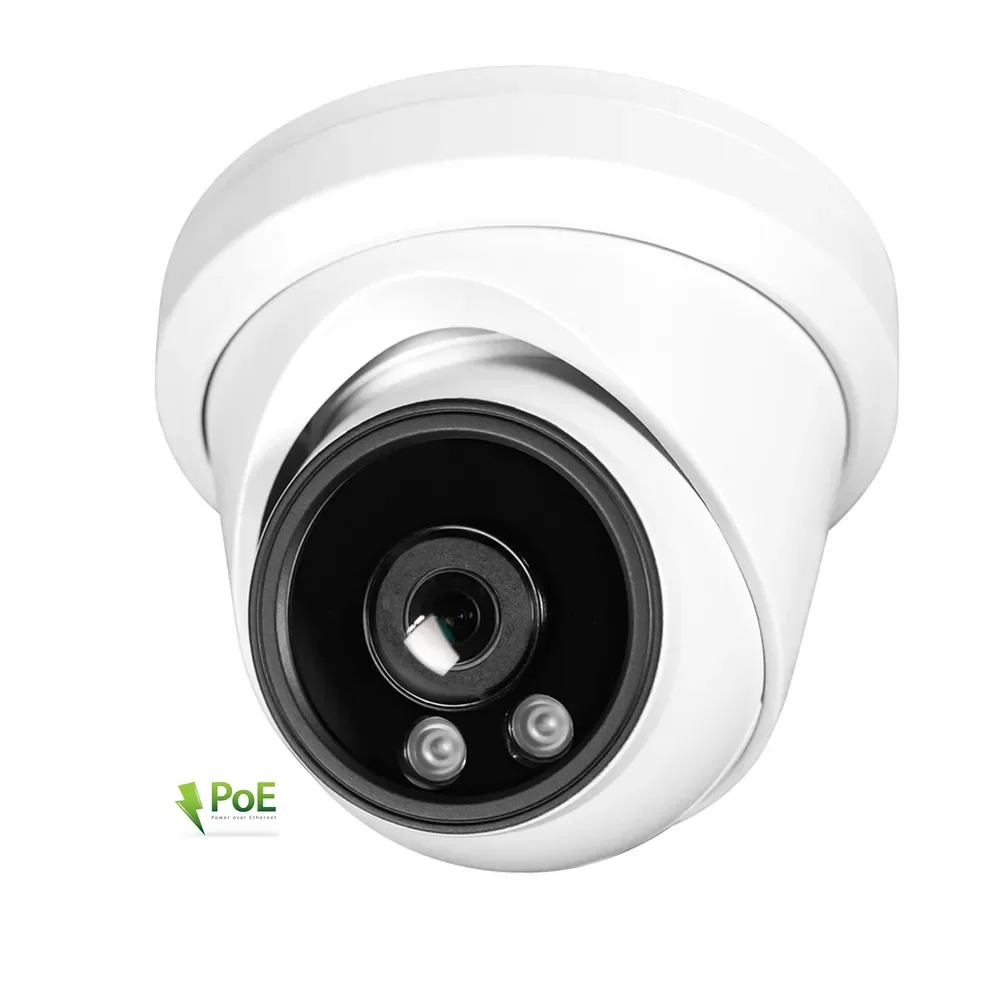 Hot 6MP 2.1mm Lens Wide Viewing Angle 156 Degree IP POE Turret Camera Internal MIC support Human Body/Vehicle Detection