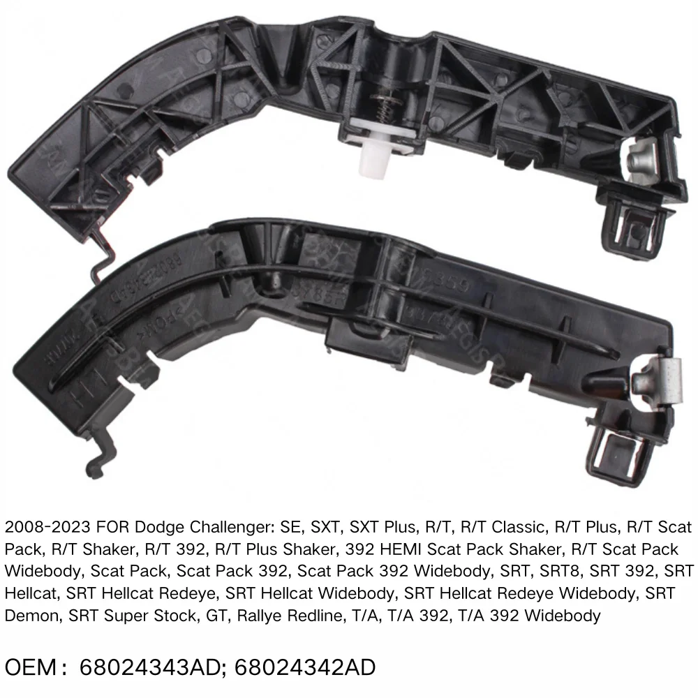 

Front Bumper Retainer Bracket Spacer Support 2008-2023 FOR Dodge Challenger SE SXT Plus R T Classic Plus Scat Pack 68024343AD