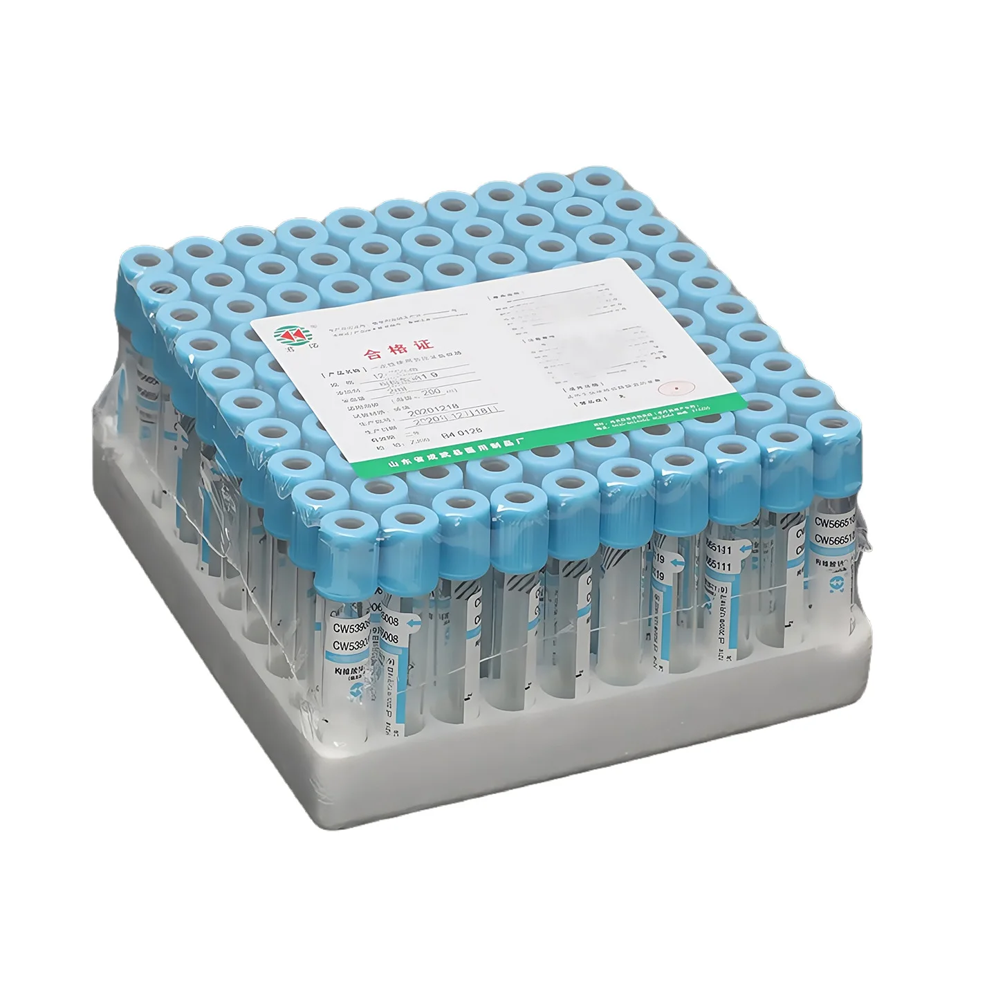 مواسير الصوديوم القابل للتصرف 1:9 أنبوب جمع الدم الفراغ المعقم 100 أنابيب بلاستيكية 10 مل/5 مللي/2 مللي #3