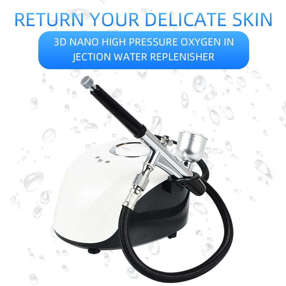 Water Oxygen Injector Machine Face Steame Compressor Facial Airbrush Moisturizing Makeup Tattoo Cake Nail Art Graffiti Tools