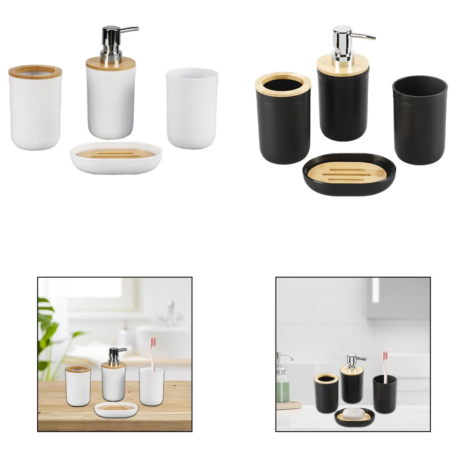 

4Pcs Bathroom Accessories Multipurpose Soap Tray for Hotel Vanity Lavatory