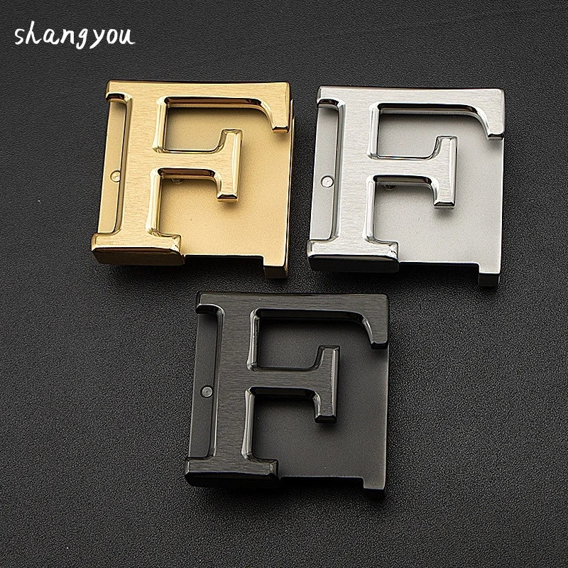 

Luxury Men's Belt - Premium Stainless Steel Smooth Buckle, 3.8cm Width, High-End Dress Belt for Formal & Casual Wear - Genuine L