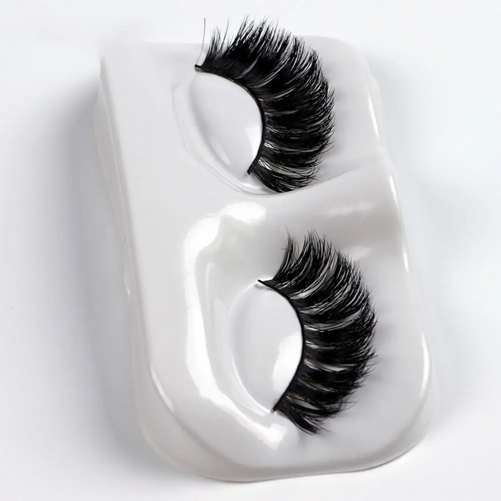 for Women Girls Face Shape Reusable Packaging Box Eyelash Trays Lashes Storage False Eyelashes Case