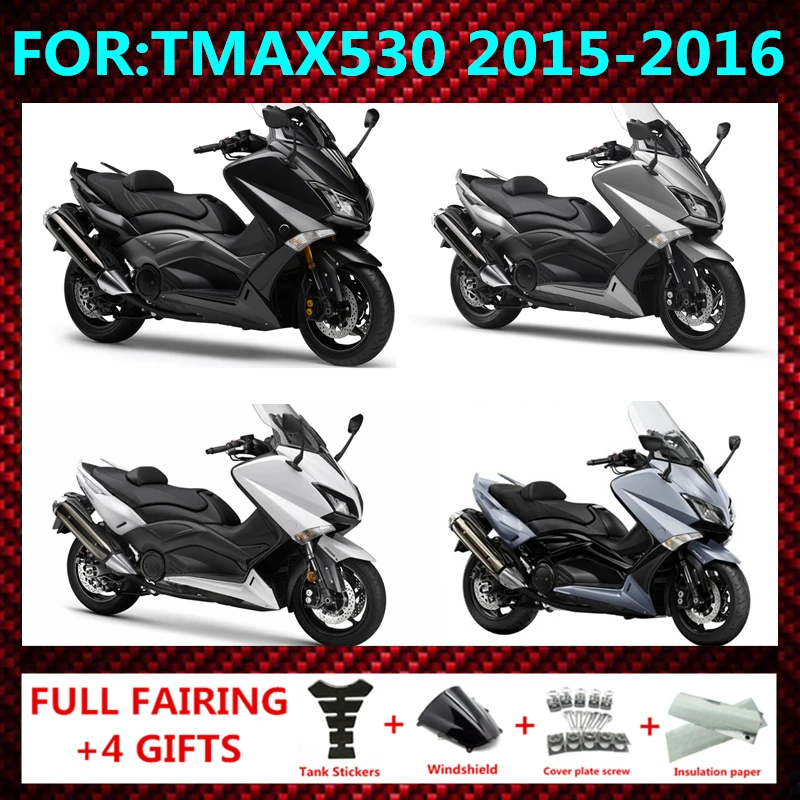 

For Yamaha TMAX530 Tmax 530 T-max530 2015 2016 Motorcycle ABS Injection Full Body Shell Fairing Kit 15 16 bodywork fairings kits