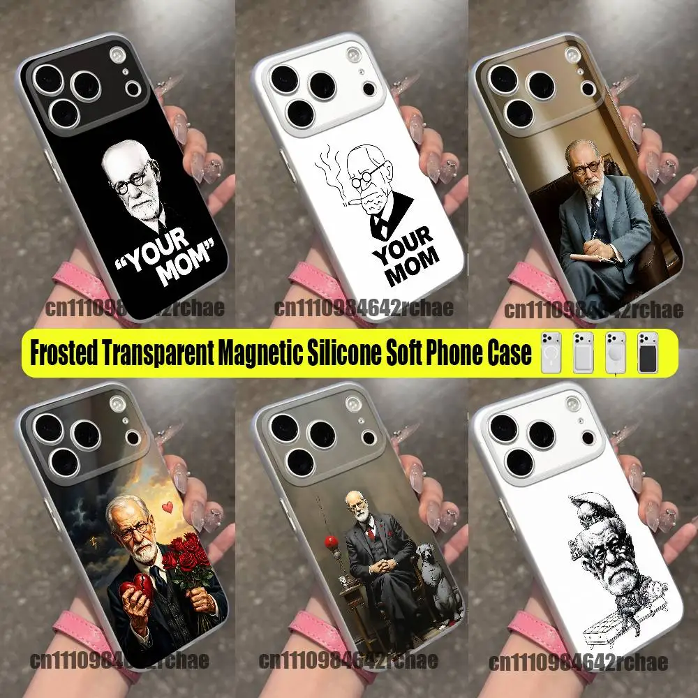 For Psychoanalysis Psychology Sigmund Freud Phone Case For iPhone 14 16 12 15 13 17 11 E Pro Max Plus Air Mini For Magsafe Clear