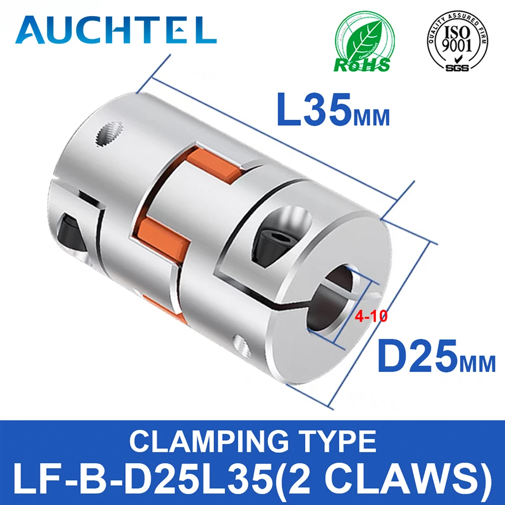 Plum couplingCoupler D25 L35 Two Jaw Aluminium Plum Flexible Shaft Coupling Motor Connector Flexible Coupler 6 8 10 12