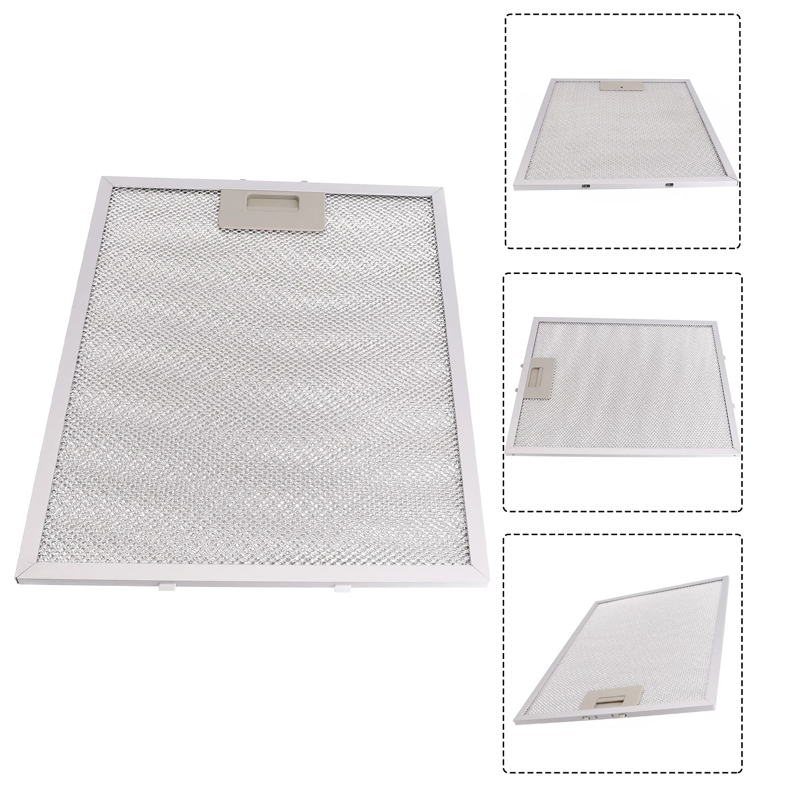 

High Quality Cooker Hood Filter Accessories 350x285x9mm Silver Extractor Vent Filter Kitchen Supplies Metal Mesh