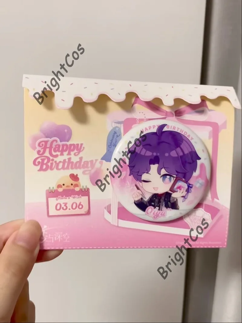 [offical Merch] New Game Love and Deepspace Rafayel 2026 Birthday Duskbright Steps Acrylic Standee Chibi Badge Sticker Set Card - view 3