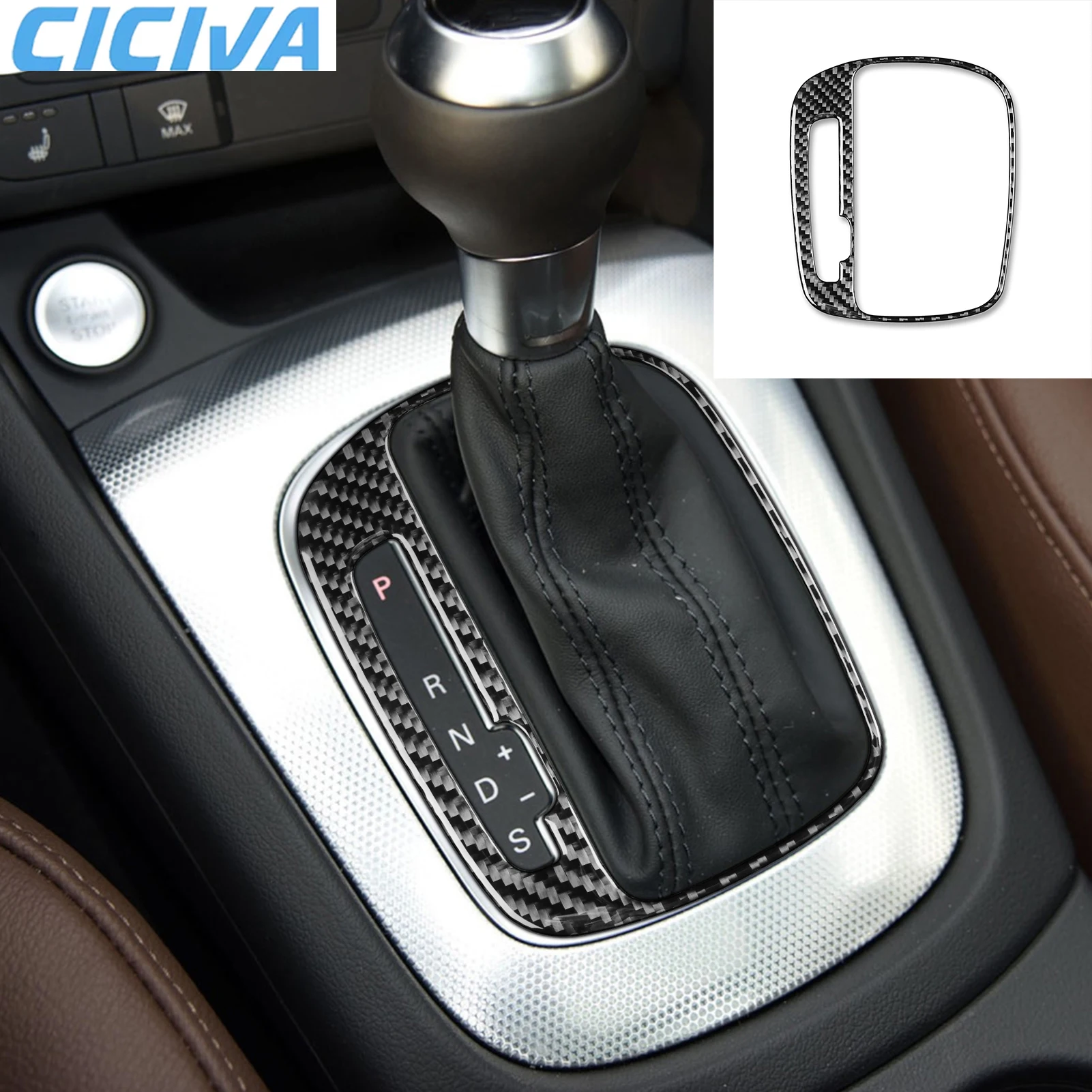 

For Audi Q3 2015 2016 2017 2018 Carbon Fiber Gear Shift Dashboard Panel Car Accessories Interior Cover Tuning Stickers Trims