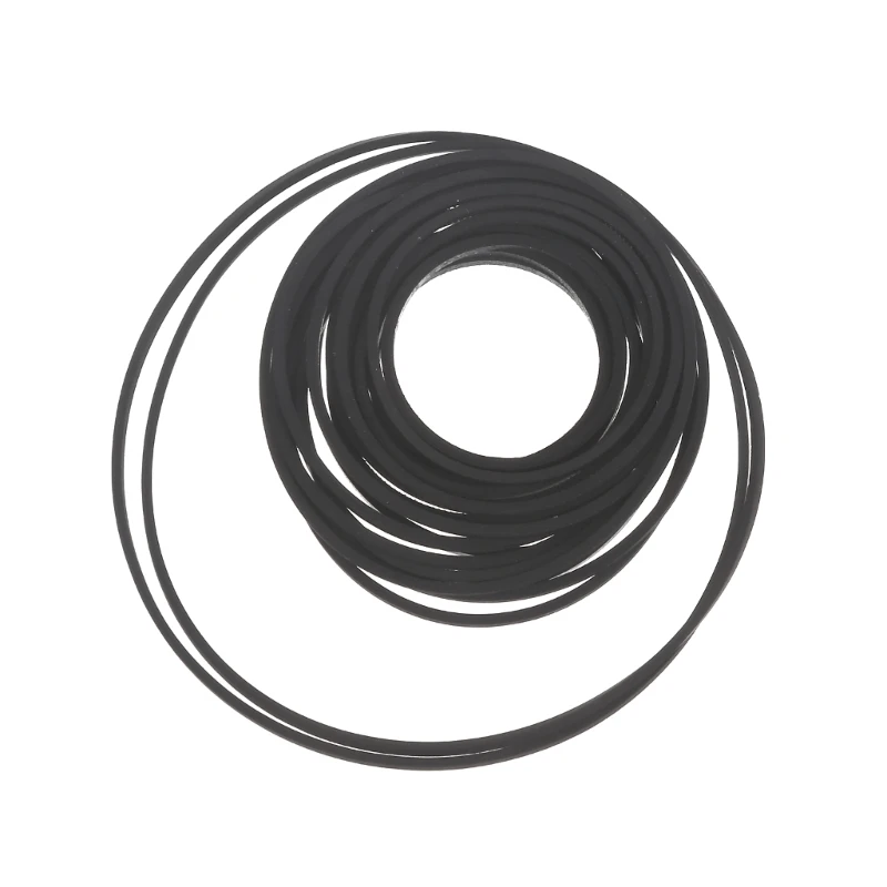 20PCS 1mm Square Folded Rubber Belt for Recorders 35-65mm 190mm