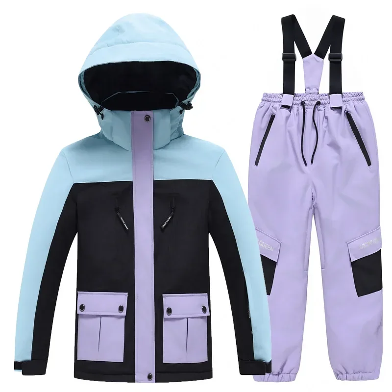 

New Winter Ski Suits for Children Girls Boys Skiing Snowboard Clothing Pants Sets Waterproof Insulation Thickening Snow Suits