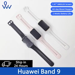 2024 Nowa oryginalna inteligentna bransoletka HUAWEI Band 9 1,47-calowy ekran AMOLED Tętno 2 tygodnie Żywotność baterii Smartband