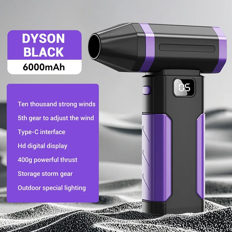 Xiaomi 450000 RPM منفاخ هواء قوي توربو مروحة نفاثة عالية السرعة مروحة عنيفة محرك بدون فرشاة مروحة قناة محمولة أداة تنظيف الكمبيوتر