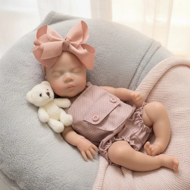 1PC/2 Styles 33CM Open Mouth Soft Silicone Reborn Bebe Girl Doll Luna bebe reborn de silicona Lifelike Newborn Baby Dolls
