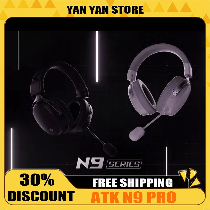 

ATK N9 Pro Ultra Четырехрежимные подключенные Bluetooth-наушники 8-скоростная регулировка Второй поколения Smart SpeedX Технология HUB 3.0