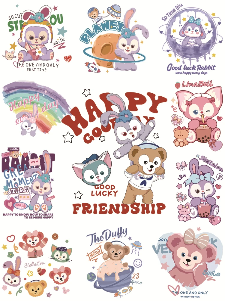 Cartoon Linabell and StellaLou Lotso Patches for clothes thermo-stickers for children DIY Sewing iron on transfer