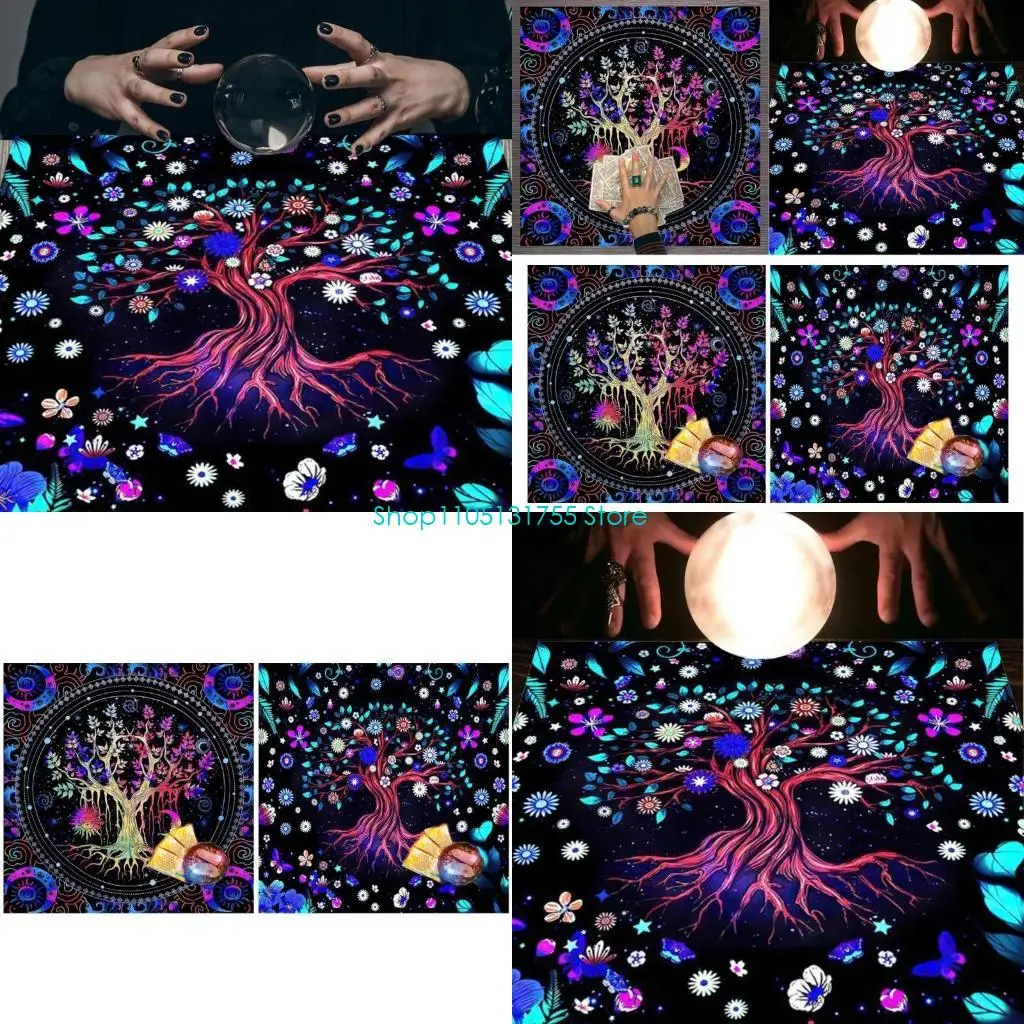 

K0EF Tarots Tablecloth Divinations Table Cover Astrology Oracles Board Game Mat