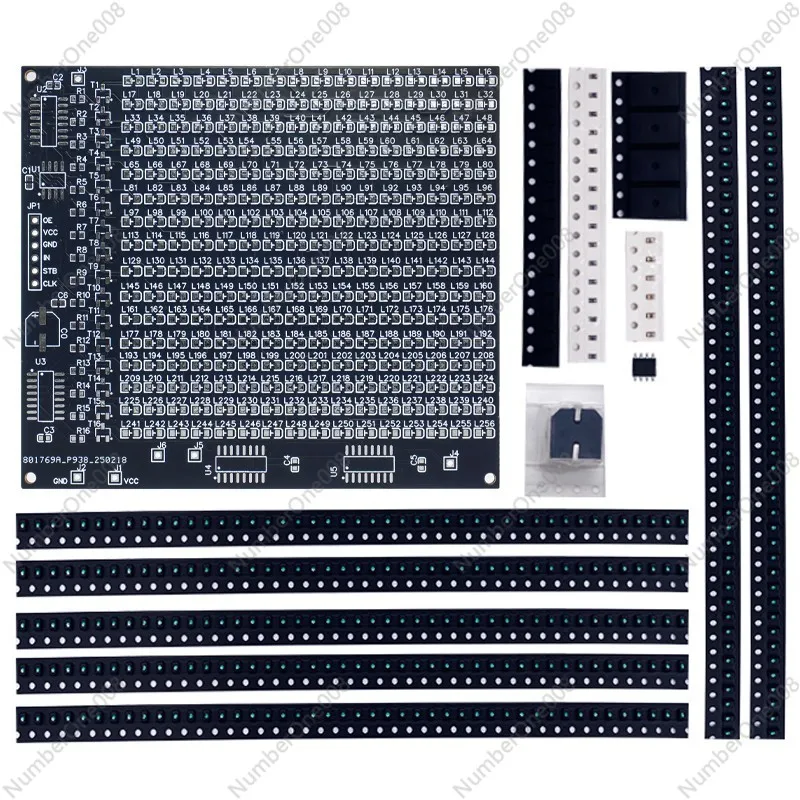 16x16 LED Matrix Display SMD Soldering Kit 300pcs Components Practice Board for SMT Training Electronics DIY