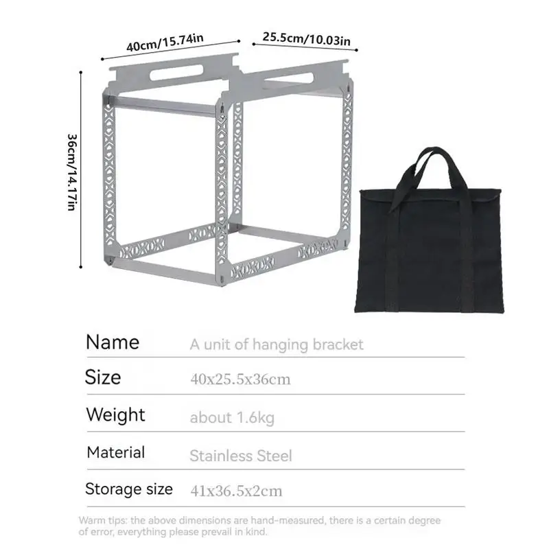 Imagem -06 - Igt Mesa Drenagem Basket Hanging Rack Integrado Superior e Inferior Rack Suporte para Camping