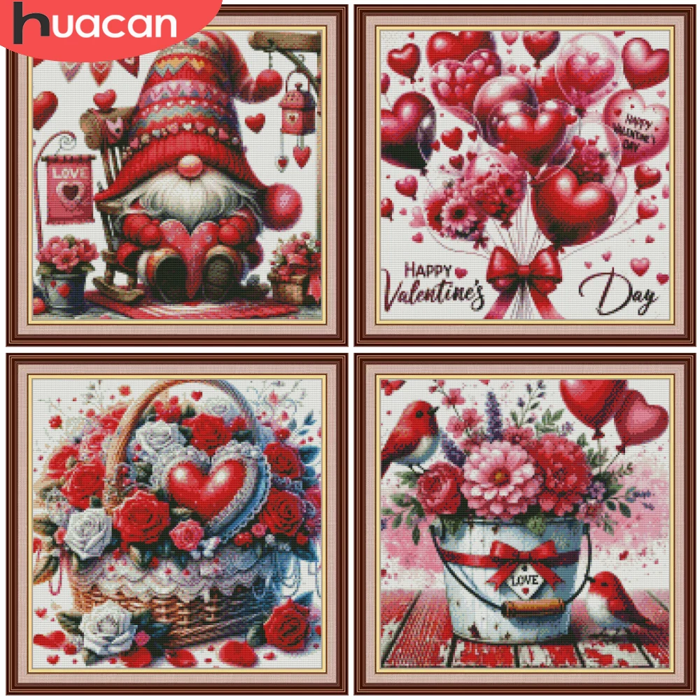 Embroidery Guide Paper - HUACAN Çapraz Dikiş Gül Çiçek Nakış