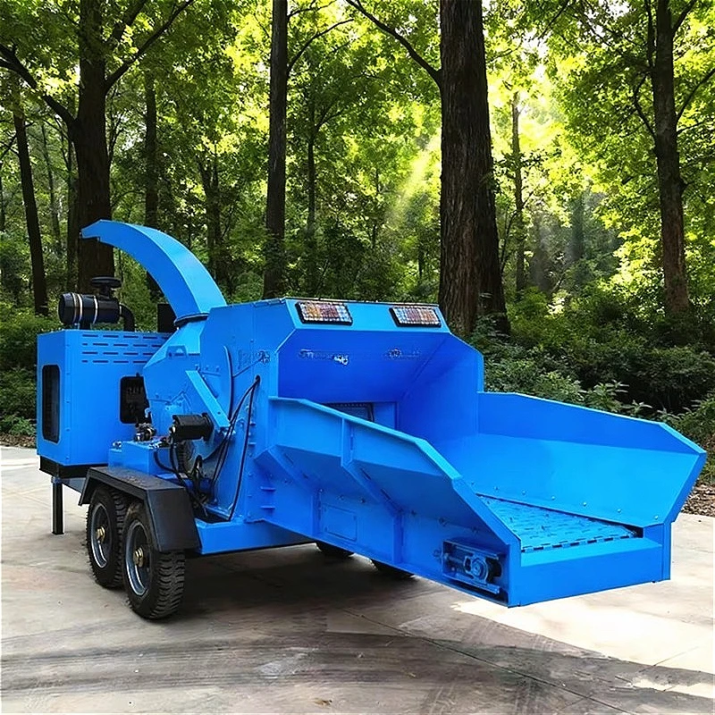 Remote Monitoring Wood Chipper Crawler Type Shredder Customized Intelligent Control Program for Unmanned Field Operation