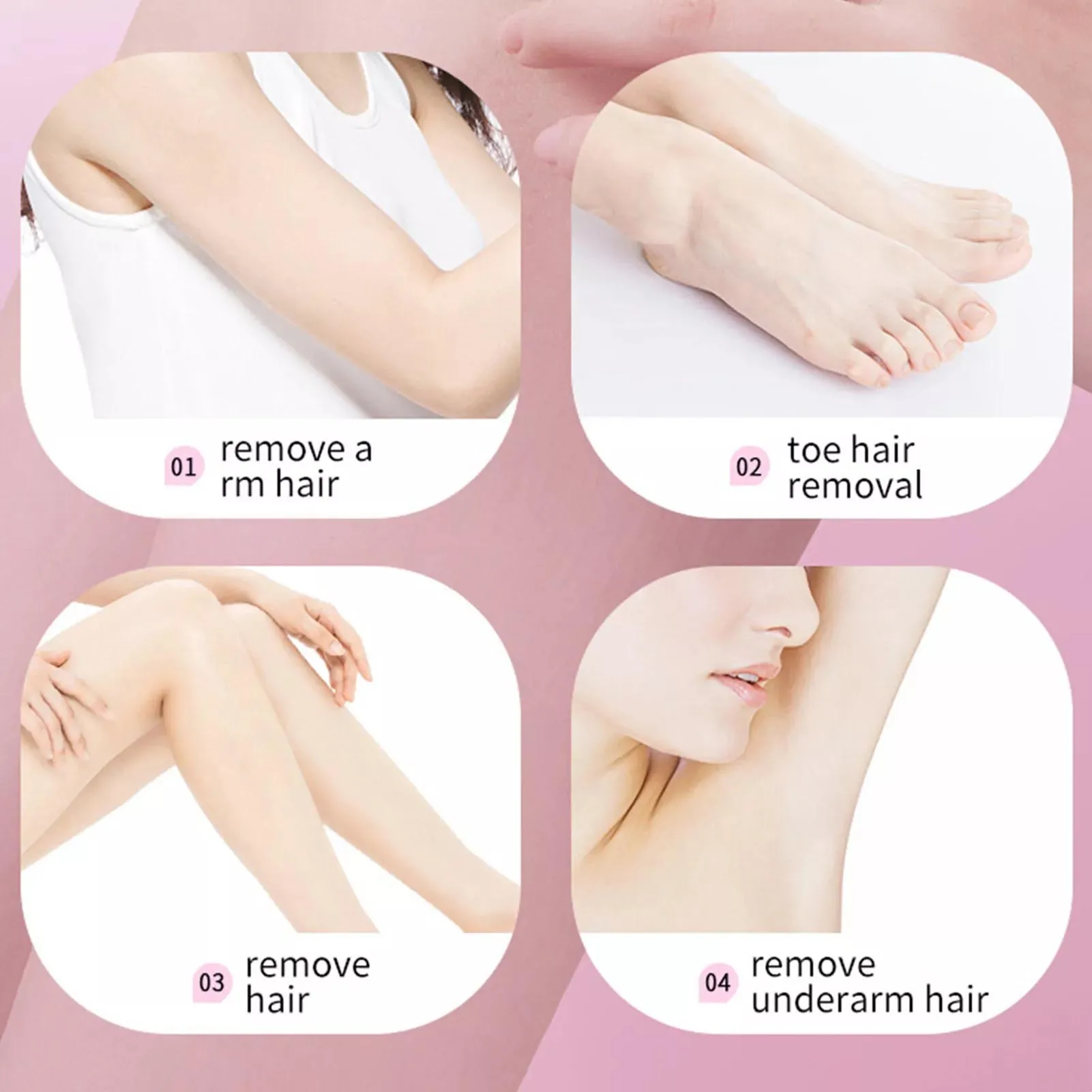 2-in-1 Painless Womens Hair Remover Handheld Electric Skin Hair Remover for Private Parts Shaving Hair Removal image 5