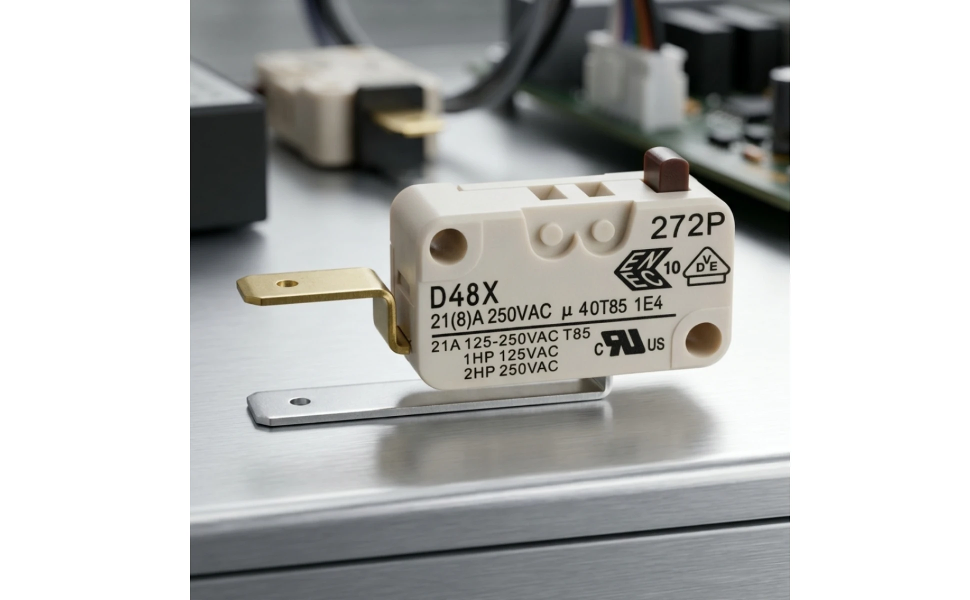 Microswitch with Actuator Compact Rectangular Microswitch Limit Switch Snap Action Mechanical for Technicians, Control Panels Microswitch with Actuator Compact Rectangular Microswitch Limit Switch Snap Action Mechanical for Technicians, Control Panels
